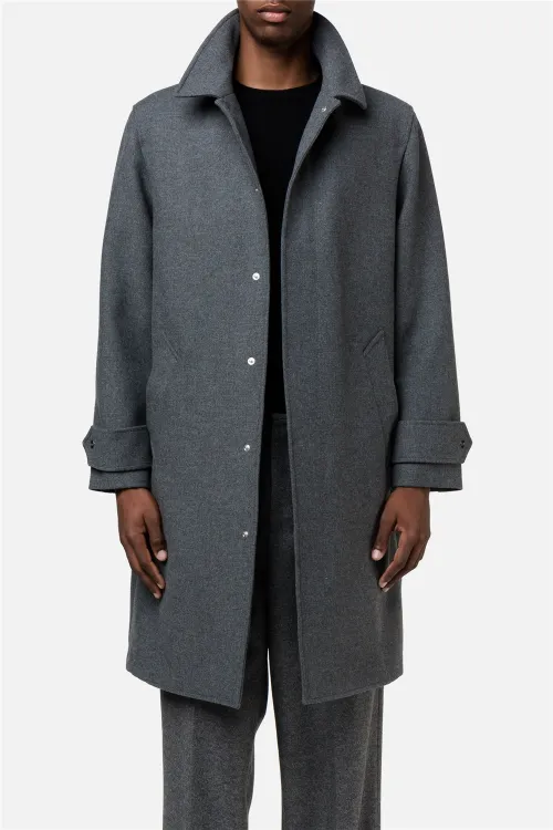 grey car coat