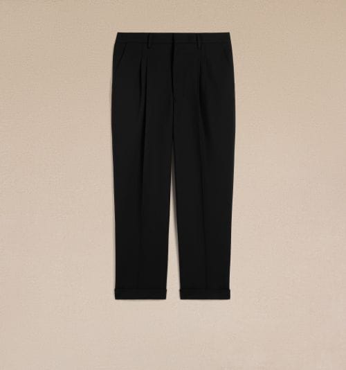 Black Carott Fit Trousers | AMI PARIS US