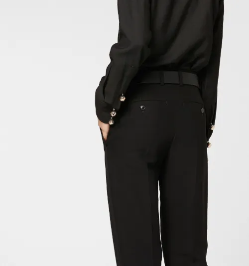 cigarette leg trousers black