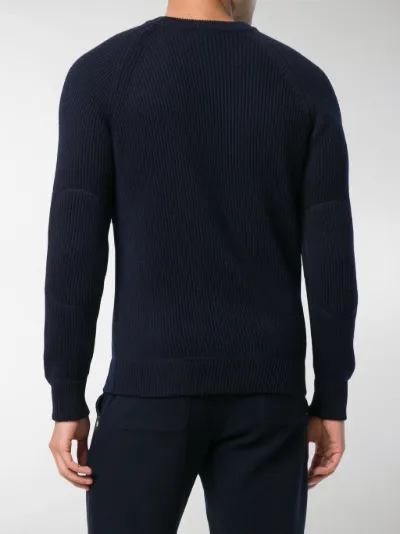 fisherman sweater with elbow patches