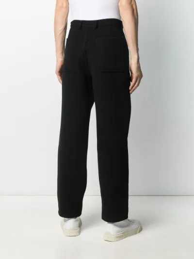 elasticated straight leg trousers