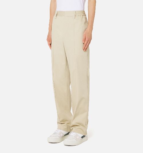 Neutrals Elasticated Waist Trousers | AMI PARIS US