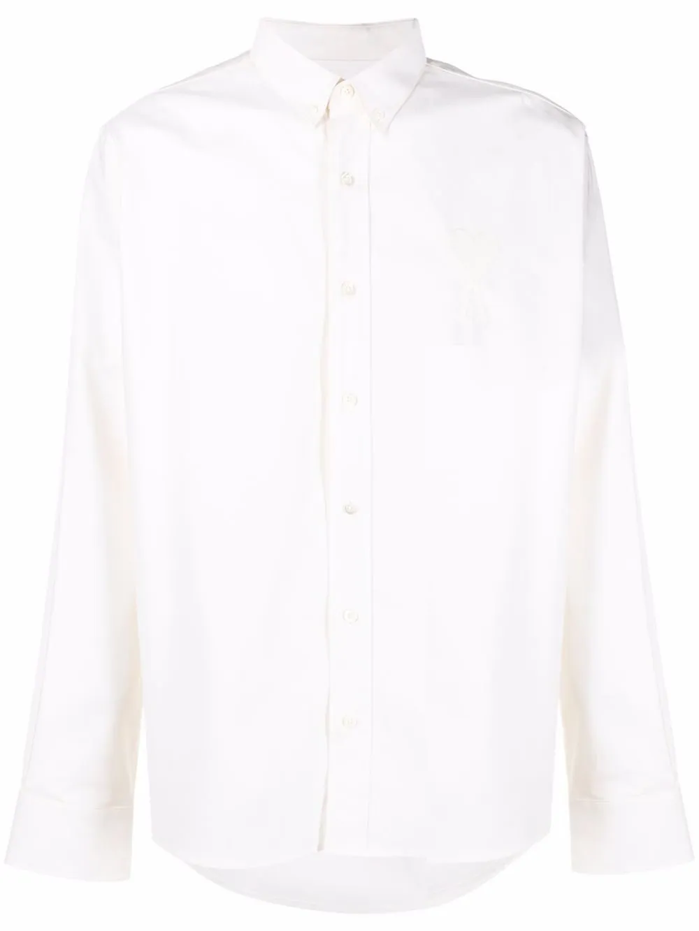 embroidered heart logo shirt | AMI 