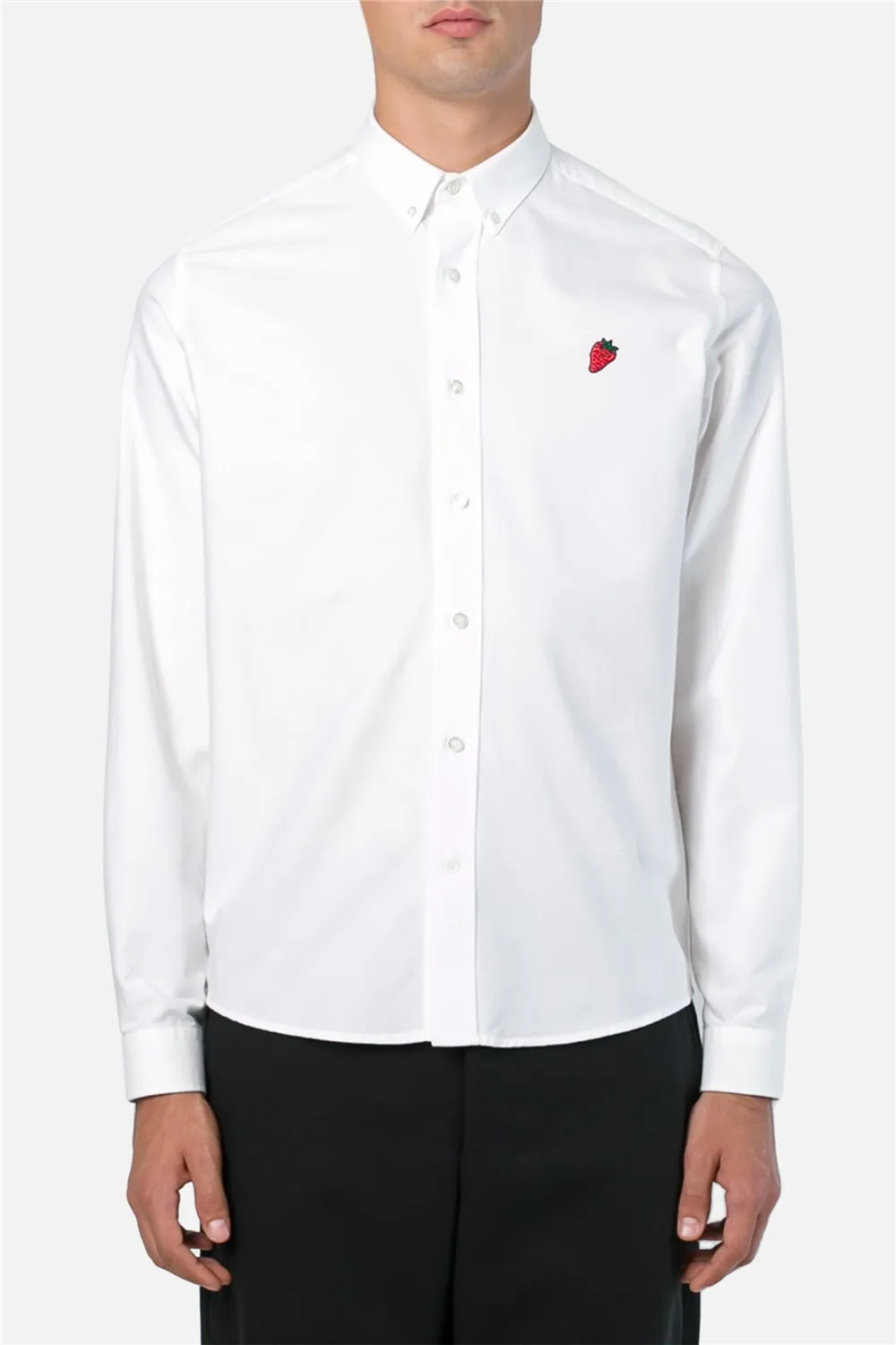 embroidered strawberry shirt