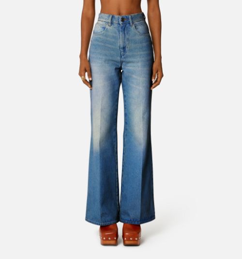 Blue Flare Fit Jeans - Ami Paris Official Pl