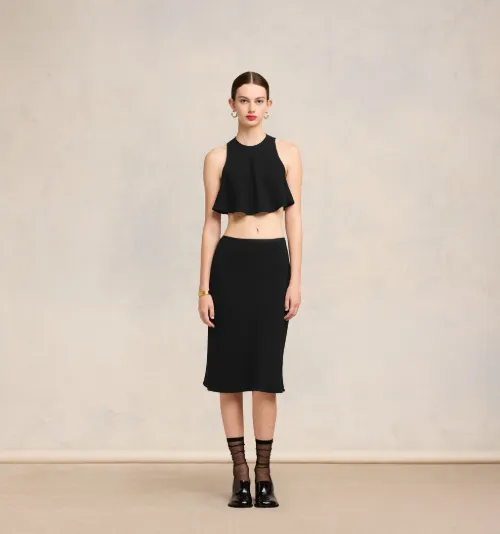 Flare Top Black - AMI PARIS OFFICIAL CA