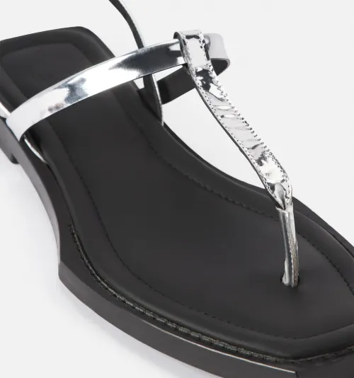 bcbg black flat sandals