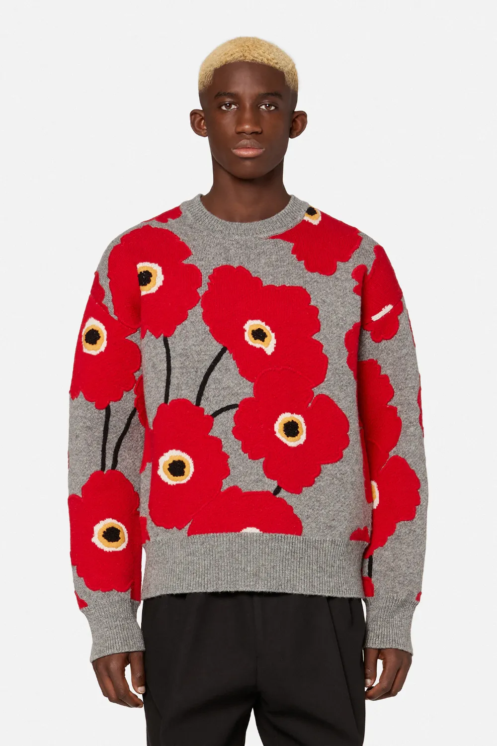 Jacquard crew neck sweater Clearance