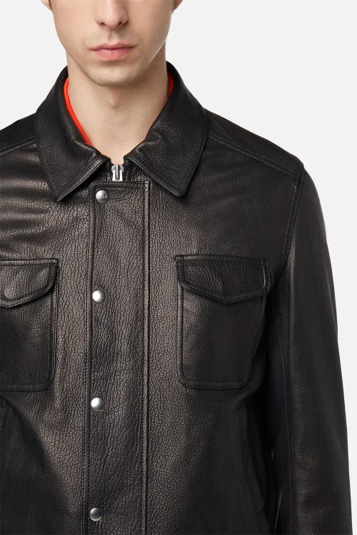 ami leather jacket