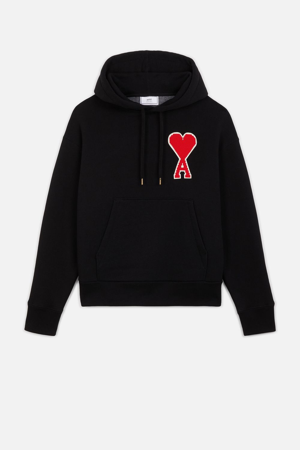 Hoodie with big Ami Coeur patch - AMI Paris Official