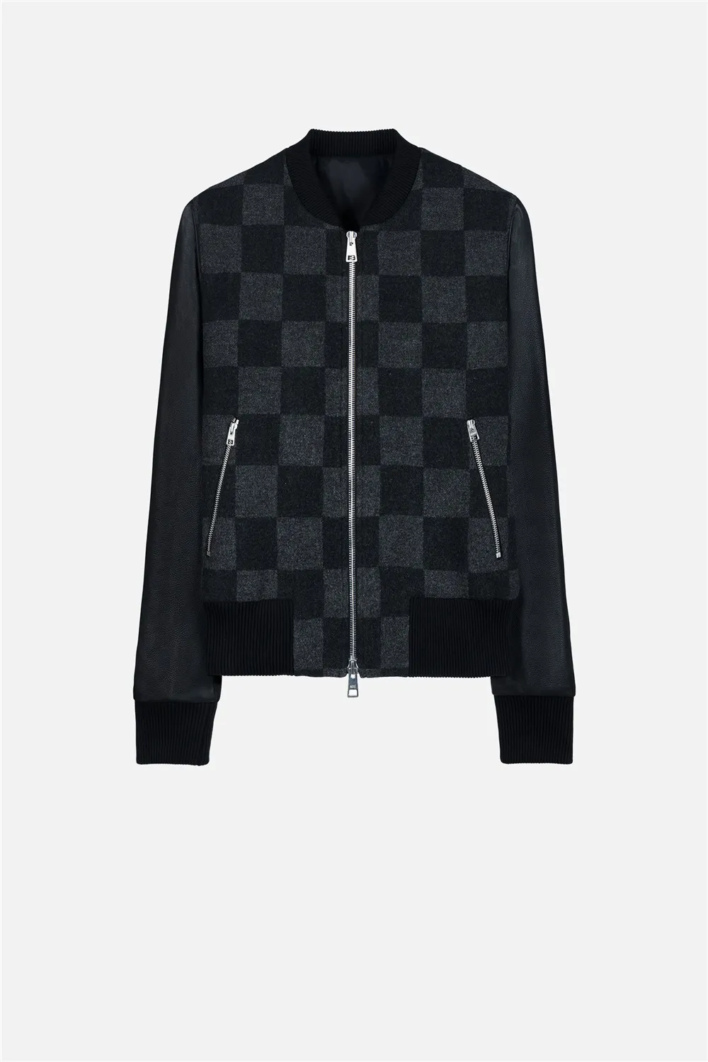checkered teddy jacket