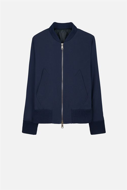 navy lightweight bomber jacket