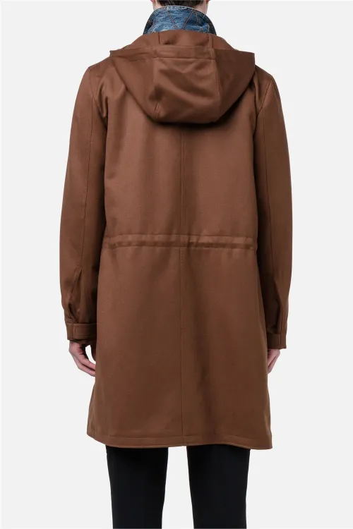 drawstring hooded parka