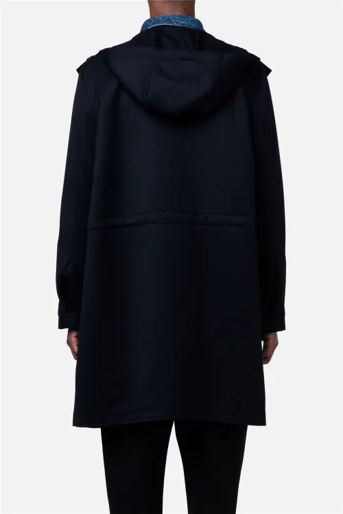 drawstring hooded parka