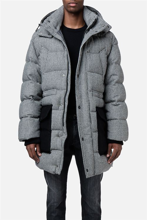 long oversized down men's coat