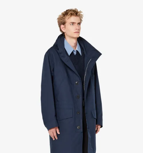 Blue Long Parka | AMI PARIS US