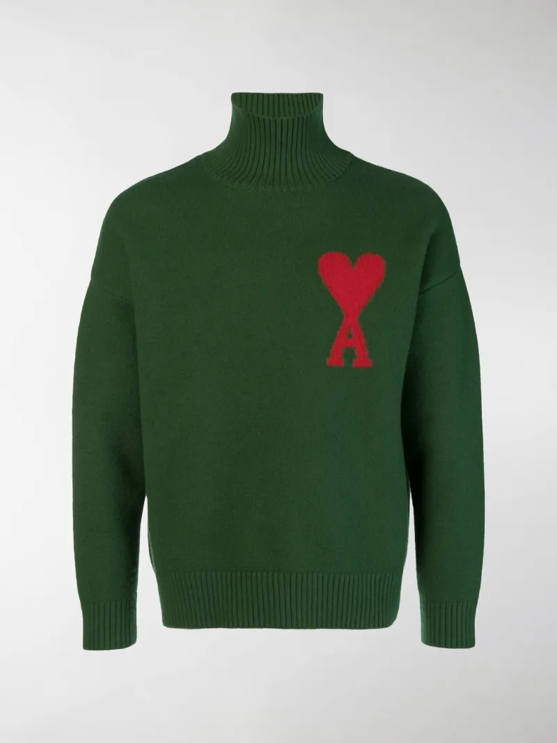 AMI Paris Maglione con logo verde | MODES