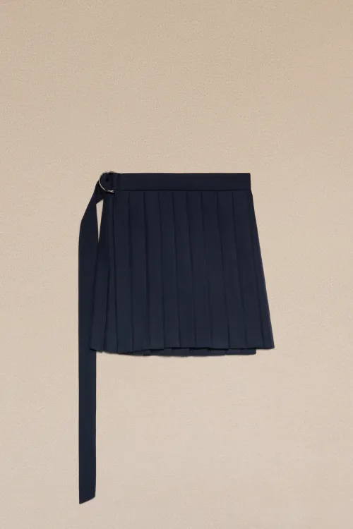 Navy blue clearance pleated netball skirt