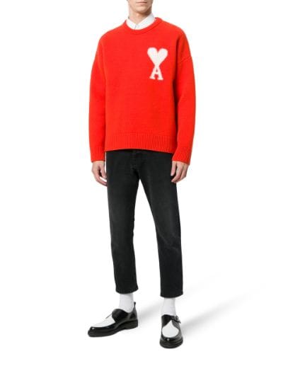 Oversize Ami De Coeur crew neck Sweater | AMI Paris | Eraldo.com US