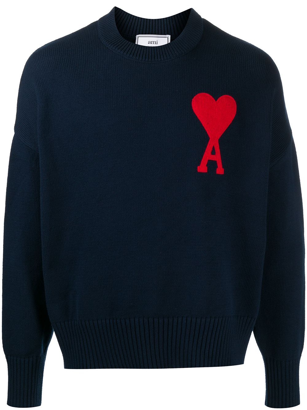 AMI Paris oversize Ami de Coeur logo patch jumper Eraldo US