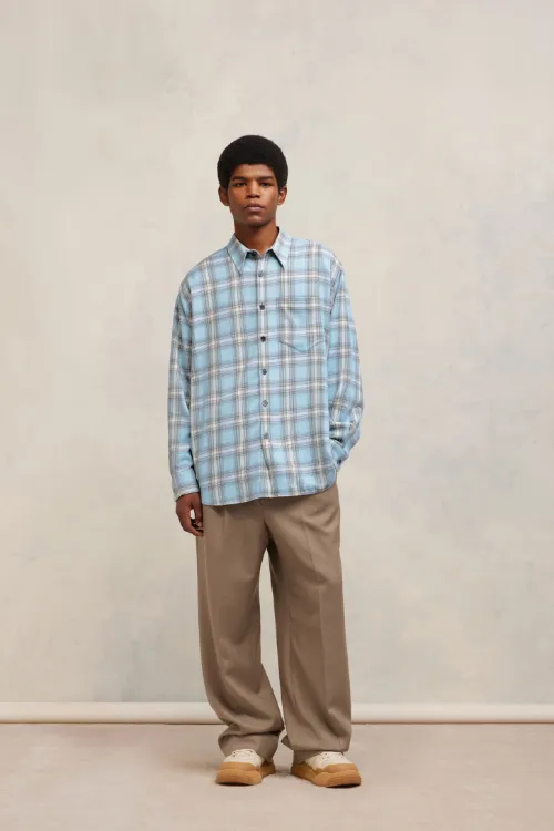 AMI Paris Oversize Overshirt With Patch Pocket - AMI PARIS OFFICIAL