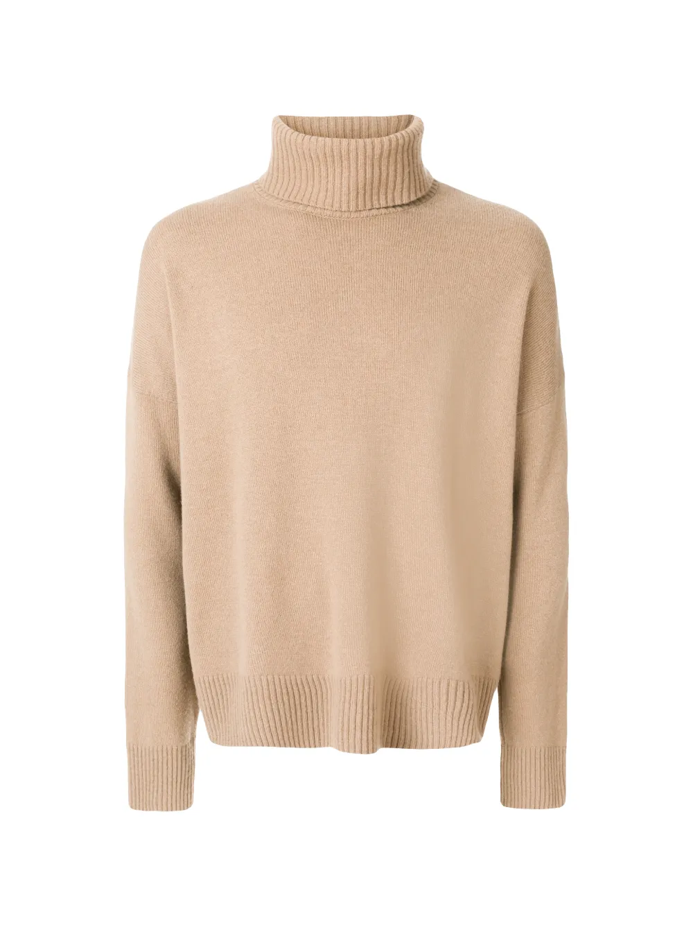 Beige turtle shop neck jumper