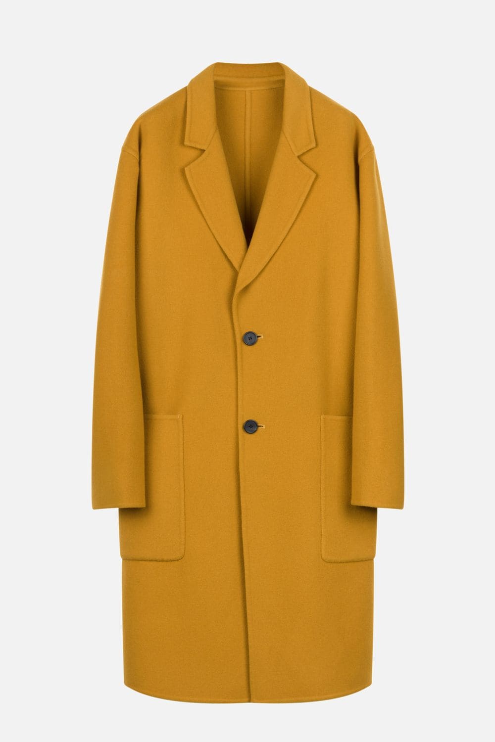 Ami Alexandre Mattiussi Yellow oversized coat