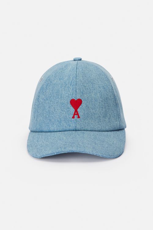 On Sale - Red Ami de Coeur Embroidery Cap - AMI PARIS OFFICIAL