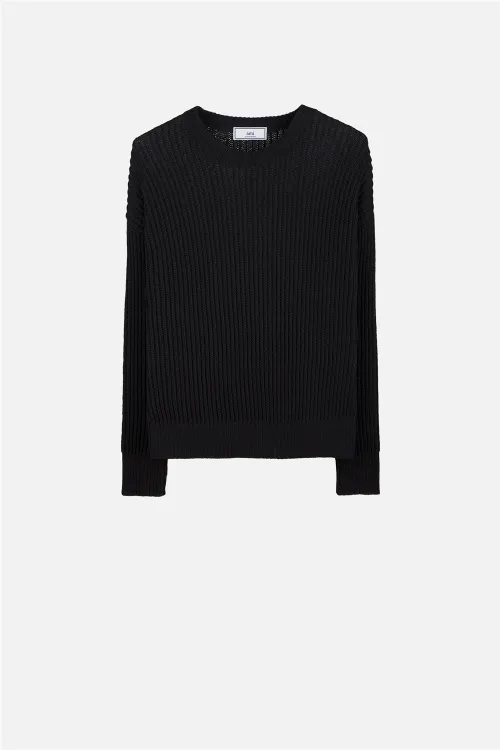 black jumper knitted