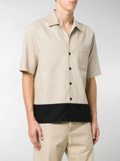 AMI Paris short sleeve shirt neutrals 