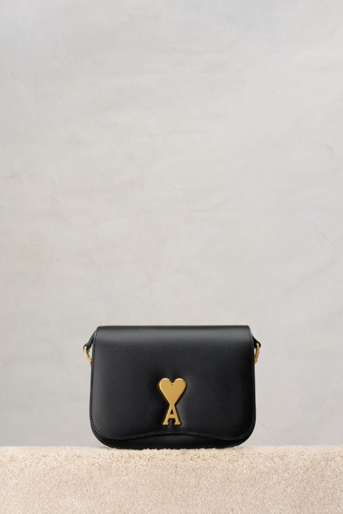 Nicola Twistlock Medium Black Shoulder Bag