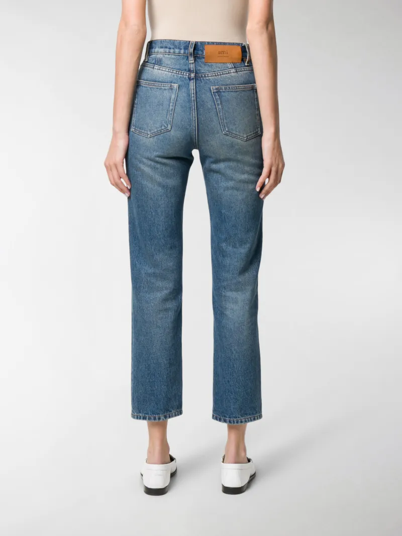 straight leg jeans cropped