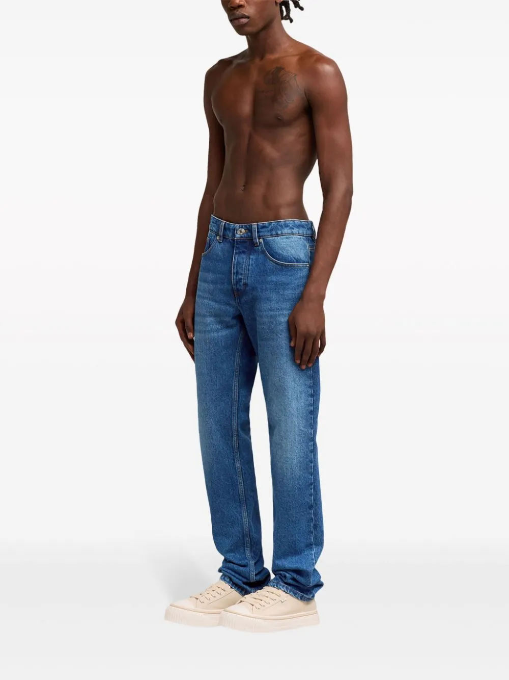 Ami Paris Men's Straight Fit Pants Black