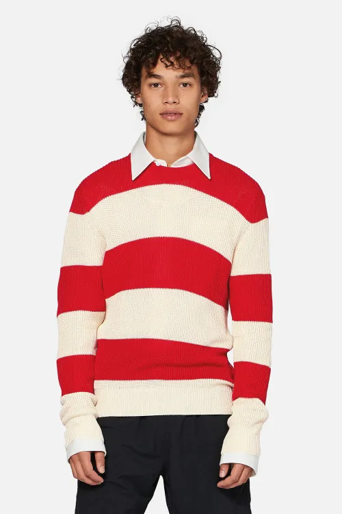 Striped crewneck sweater Clearance