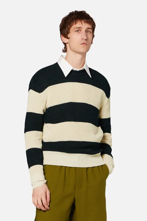 Striped crewneck sweater Clearance