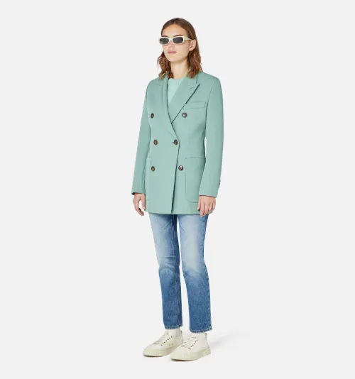 mint green double breasted suit