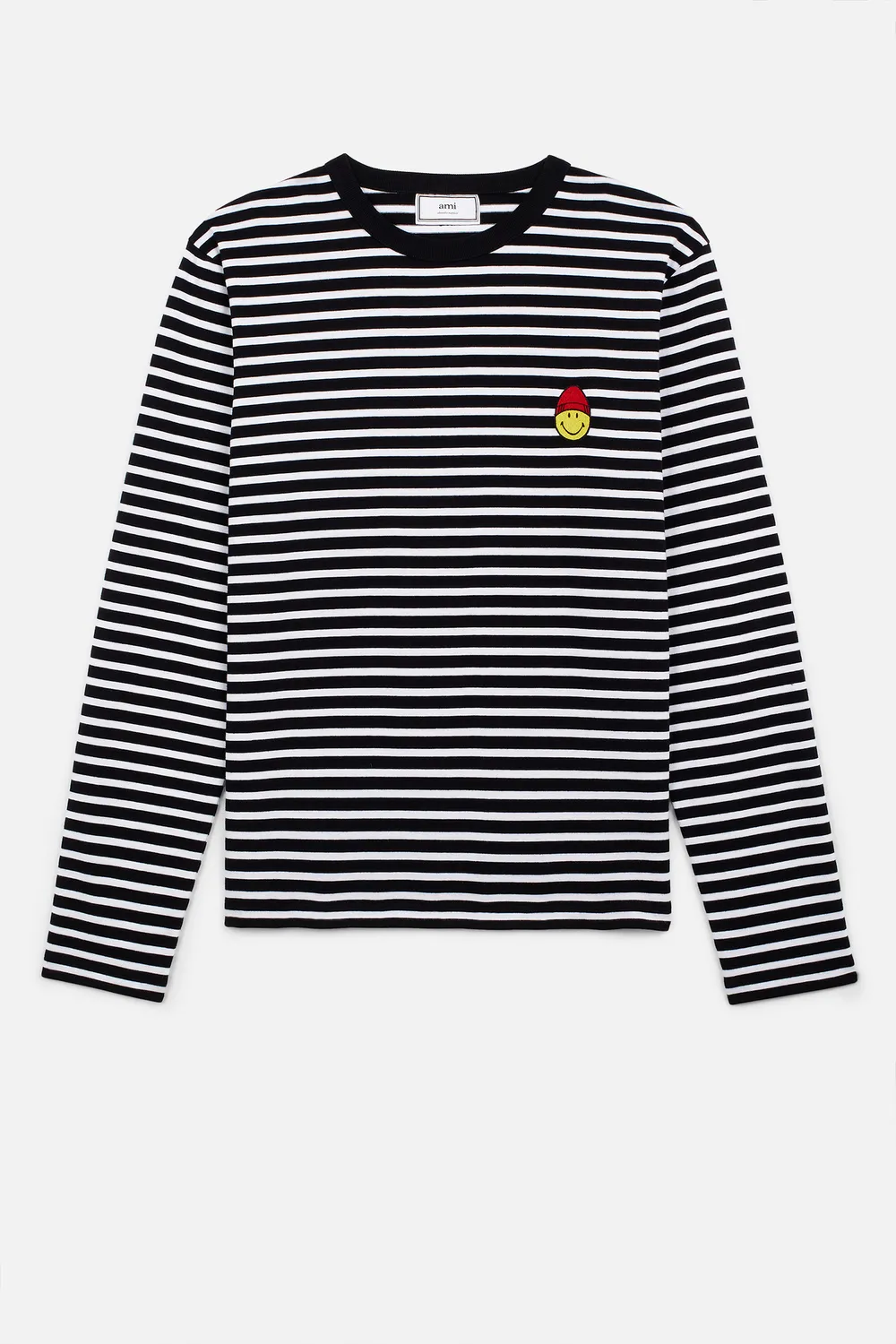 t-shirt rayé patch Smiley