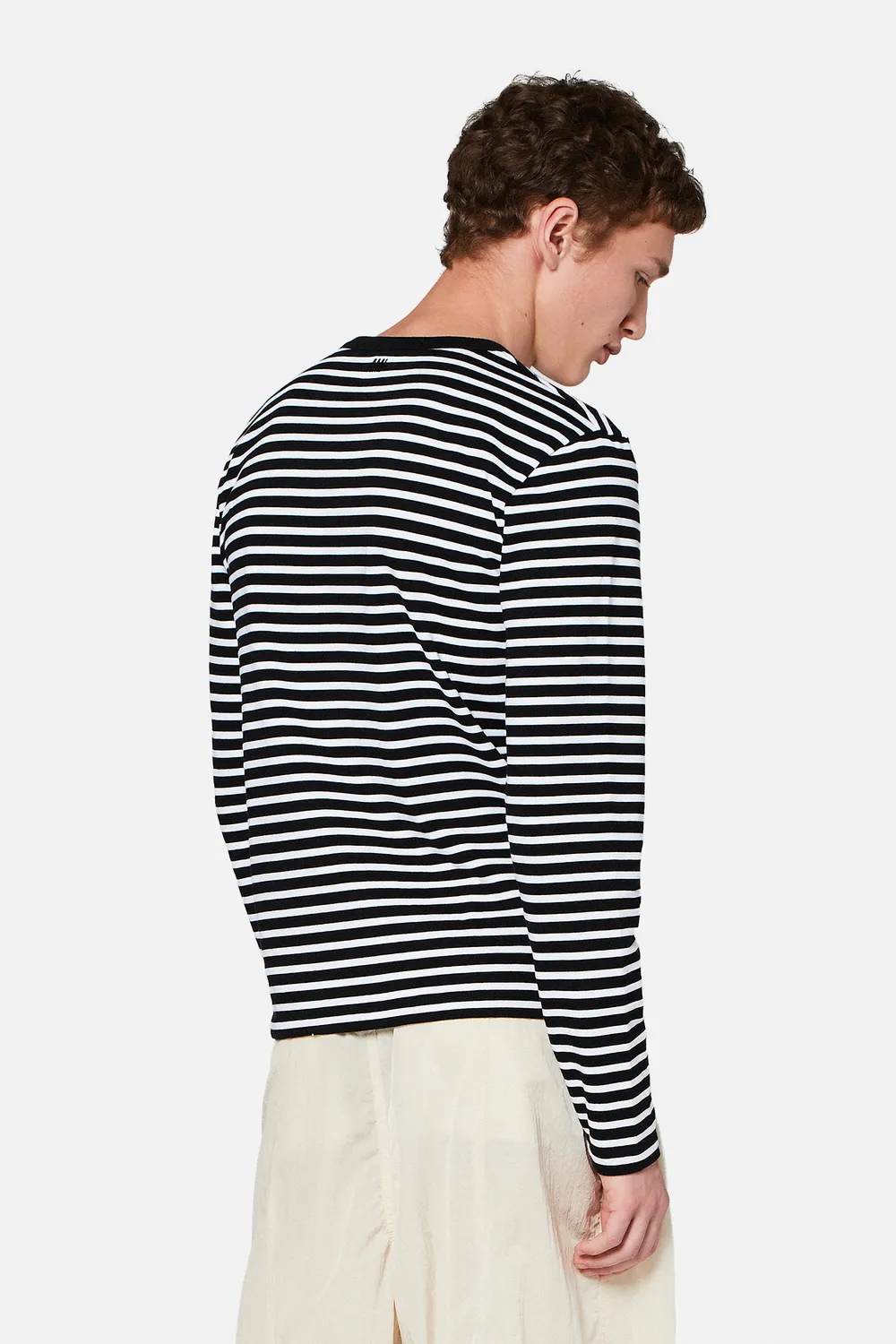 t-shirt rayé patch Smiley