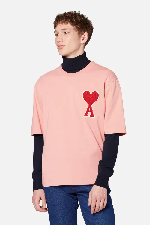 ami paris big heart t shirt