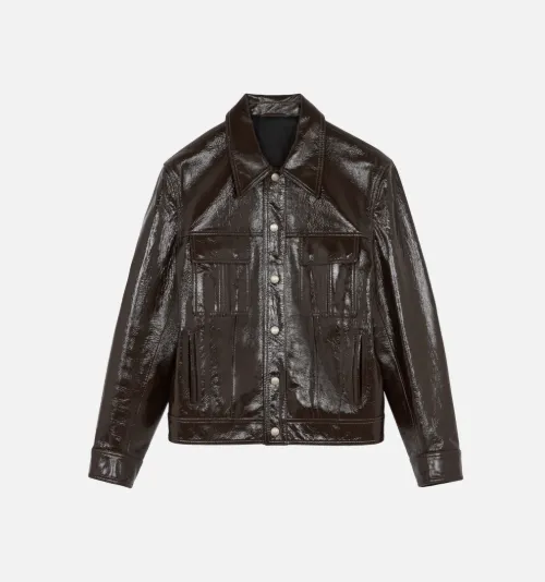 ami leather jacket