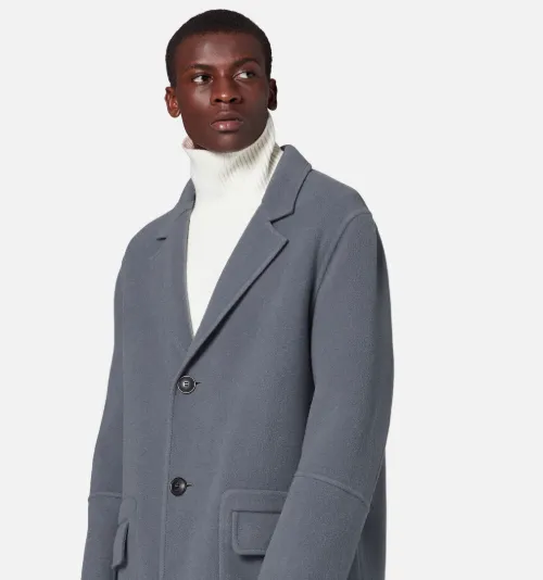 unstructured wool coat