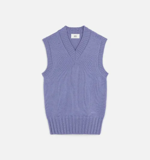 v neck knit vest