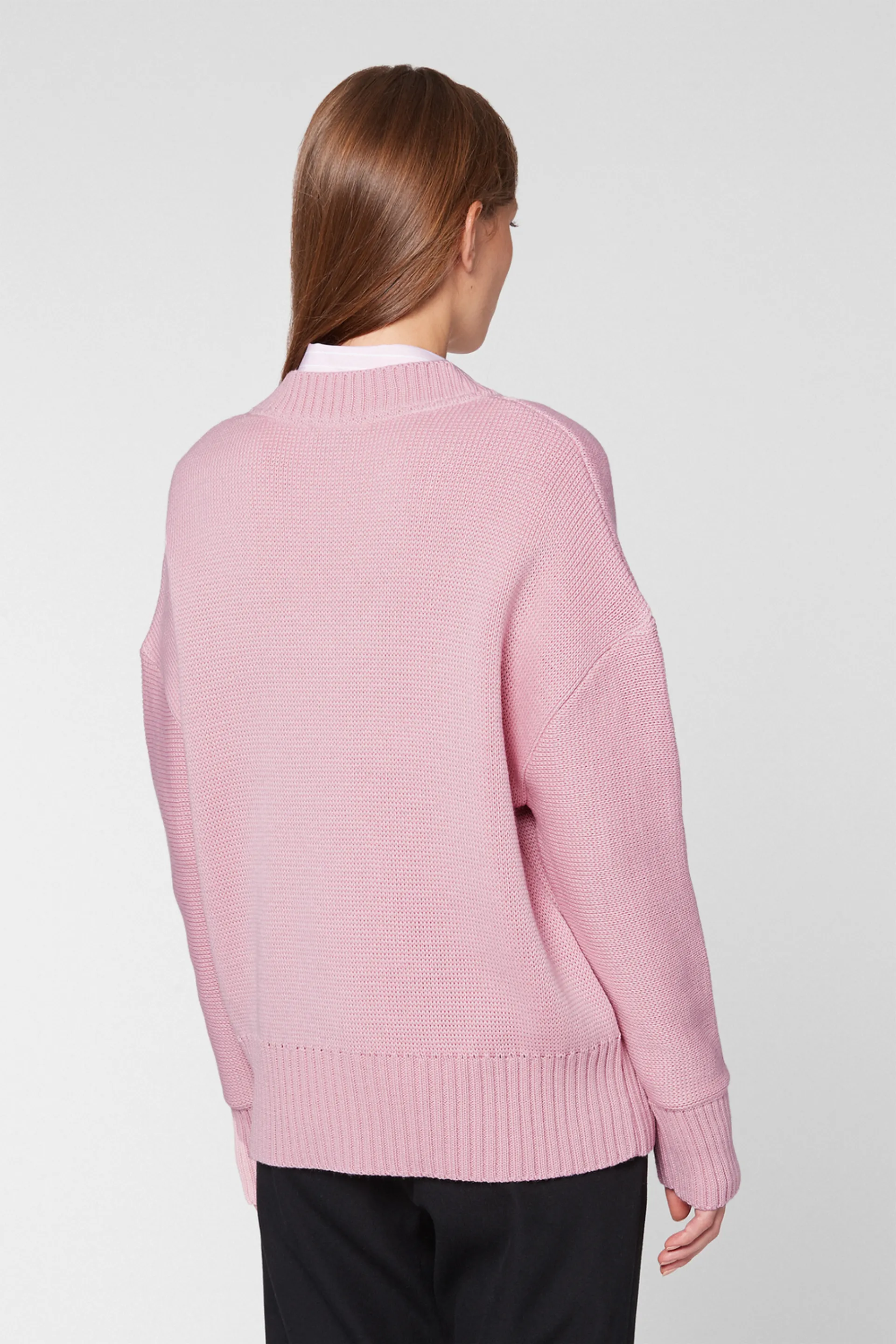 ami paris v领超大毛衣