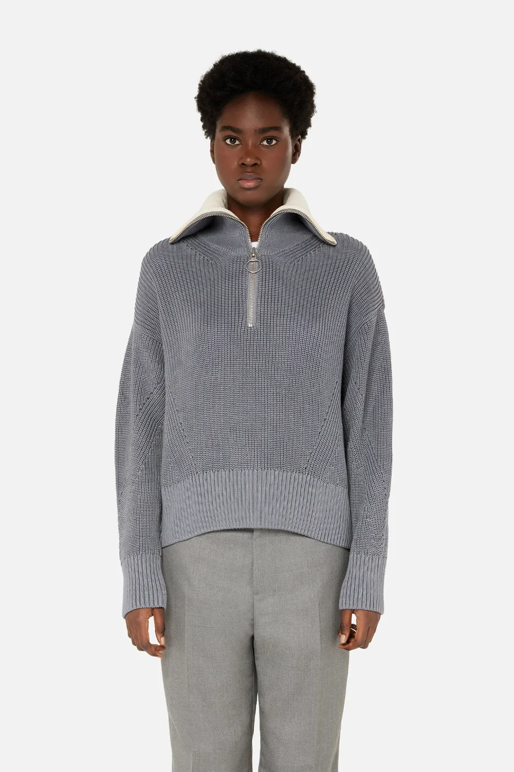jumper with collar and zip
