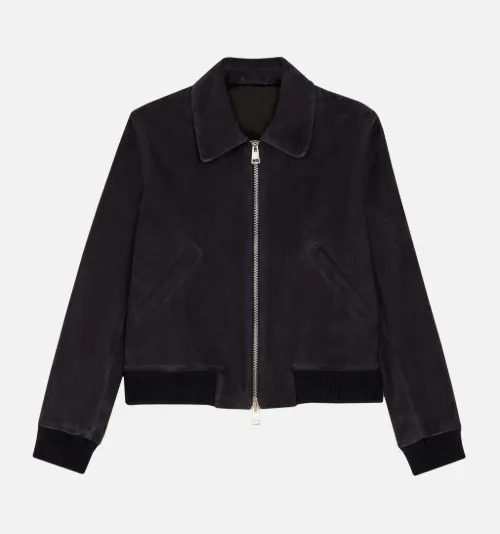 suede zip jacket