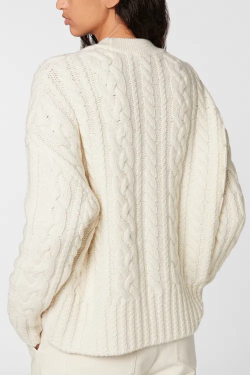 Women's Crewneck Cable Knit Oversize Sweater Women's Crewneck Cable Knit Oversize Sweater