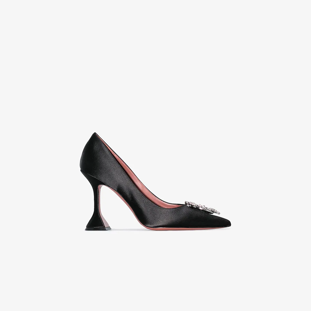 amina muaddi satin pumps