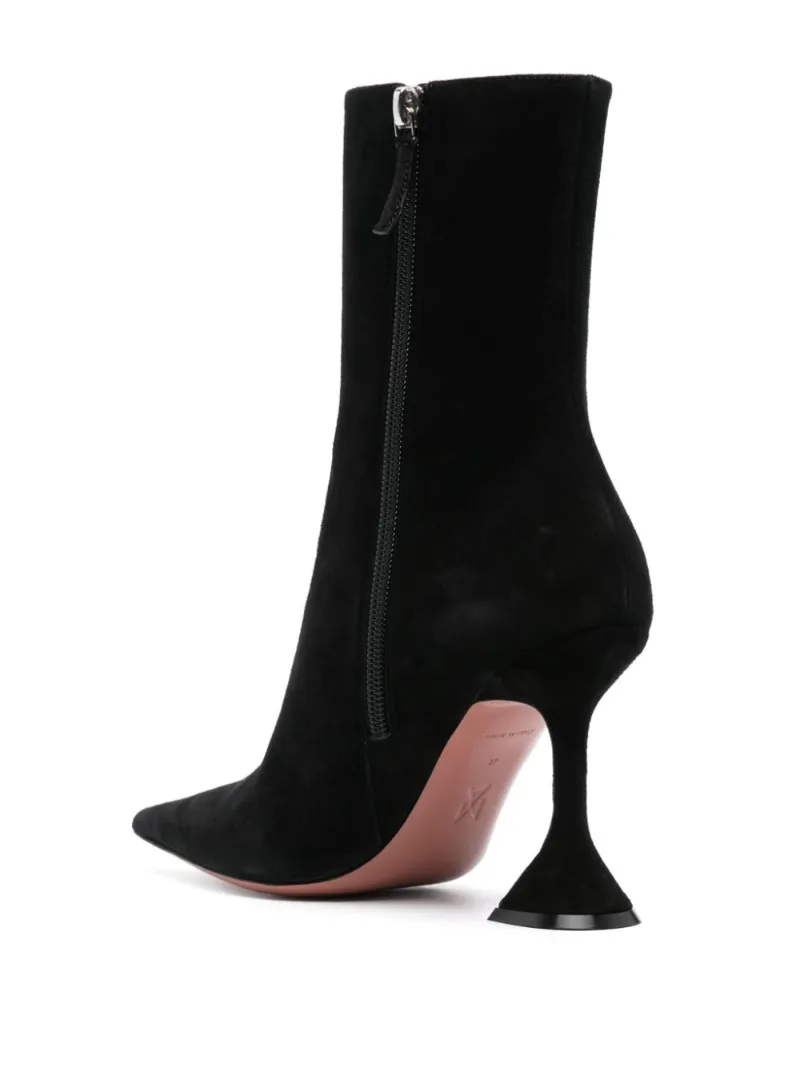 amina muaddi giorgia leather ankle boots