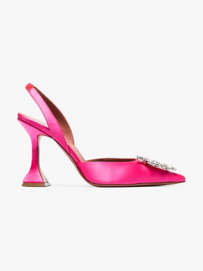 amina muaddi pink heels