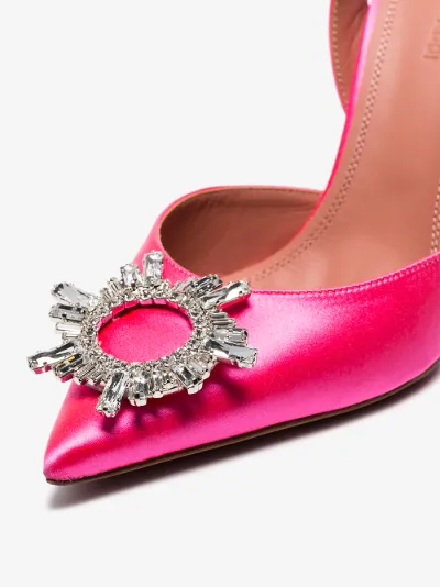 amina muaddi satin pumps